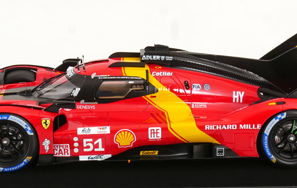 Ferrari 499P #51 Winner 24 Hrs Le Mans 2023 Guidi/Calado/Giovinazzi ( Inkl.Vitrine ) 1-12 Looksmart (Resin)