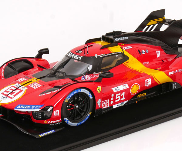 Ferrari 499P #51 Winner 24 Hrs Le Mans 2023 Guidi/Calado/Giovinazzi ( Inkl.Vitrine ) 1-12 Looksmart (Resin)