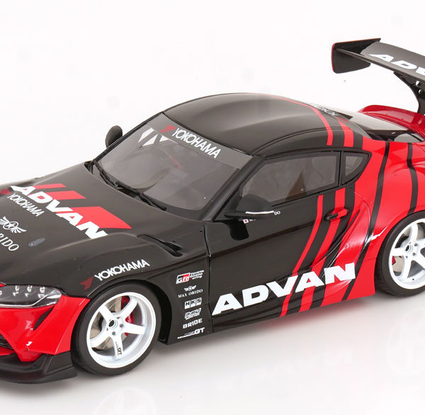 Toyota Supra GR 2020 "Advan" Zwart / Rood 1-18 GT Spirit Limited 999 Pieces