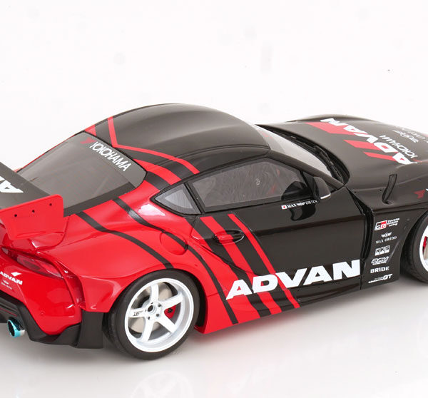 Toyota Supra GR 2020 "Advan" Zwart / Rood 1-18 GT Spirit Limited 999 Pieces