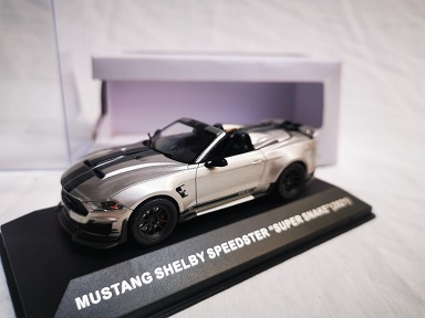 Shelby Mustang Speedster "Super Snake" 2021 Grijs Metallic / Zwart 1-43 Ixo Models ( made for the Mustang Garage )