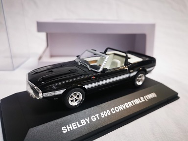 Shelby GT500 Convertible 1969 Zwart 1-43 Ixo Models ( made for the Mustang Garage )