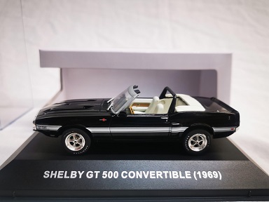 Shelby GT500 Convertible 1969 Zwart 1-43 Ixo Models ( made for the Mustang Garage )