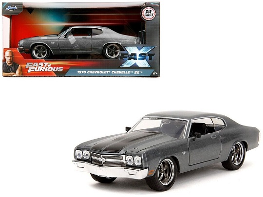 Chevrolet Chevelle SS 1970 Dom's "Fast X" (Fast & Furious 10) Grijs Metallic 1:24 Jada Toys