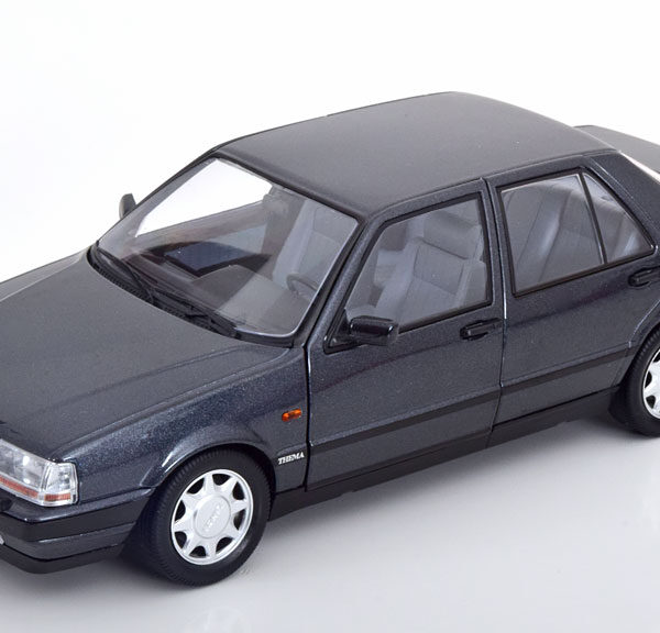 Lancia Thema Turbo 16V LX 1991 Donkergrijs Metallic 1-18 Mitica (Metaal)