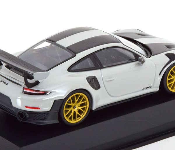 Porsche 911 (991/2) GT2 RS (met gouden velgen) 2018 Grijs 1-43 Minichamps Limited 500 Pieces