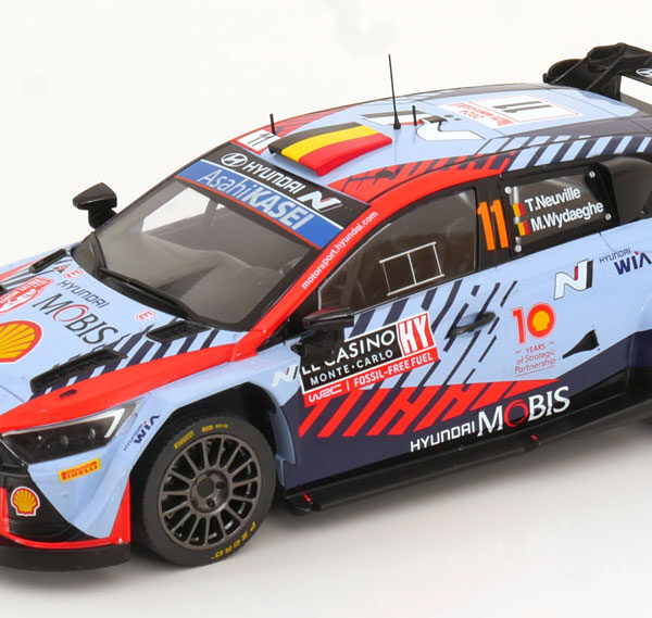 Hyundai i20 N #11 Rally 1 Winner Rally Monte Carlo 2024 Neuville/Wydaeghe 1-18 Ixo Models