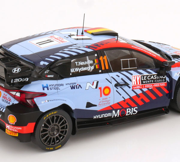 Hyundai i20 N #11 Rally 1 Winner Rally Monte Carlo 2024 Neuville/Wydaeghe 1-18 Ixo Models