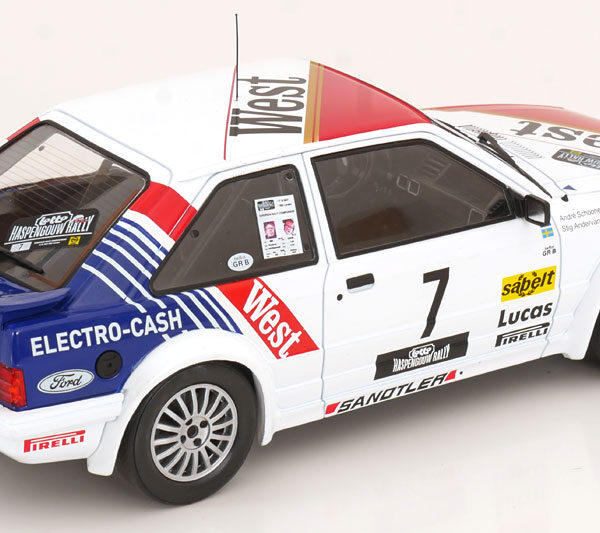 Ford Escort RS Turbo No.7, Haspengouw Rally 1985 Andervang/Schoonenwolf 1-18 MCG Models