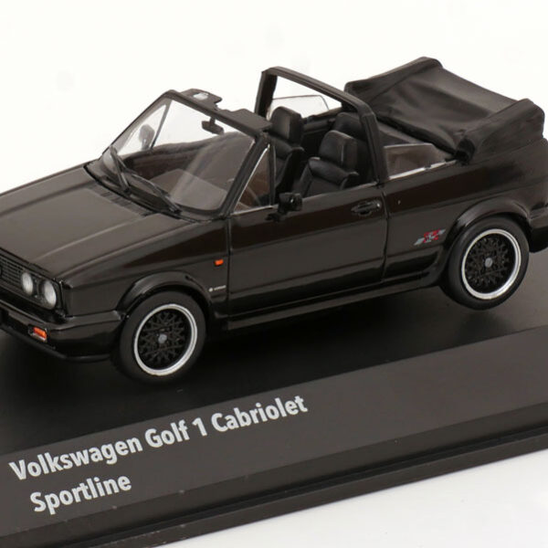 Volkswagen Golf 1 Cabriolet Sportline 1992 Zwart 1-43 Solido