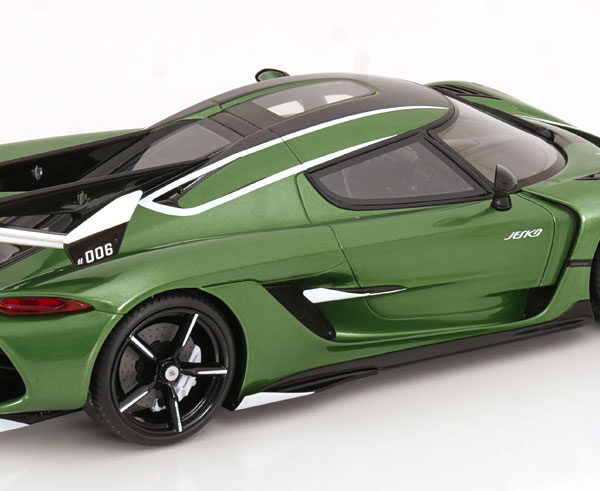 Koenigsegg Jesko 2024 Groen Metallic / Wit 1-18 GT Spirit Limited 1500 Pieces (Resin)