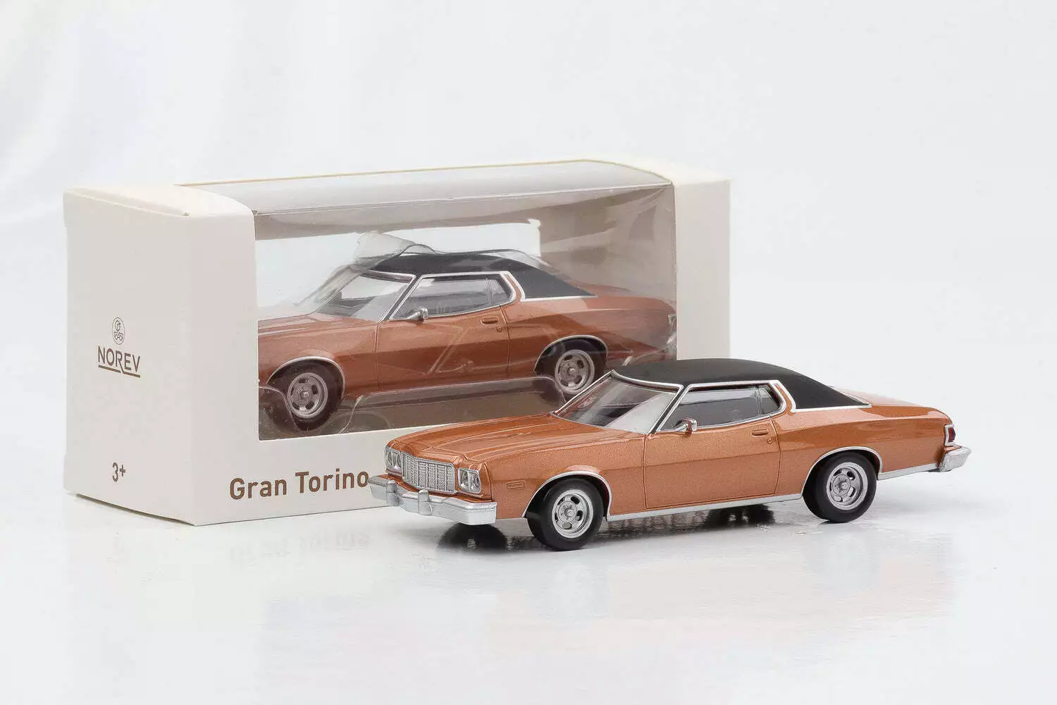 Ford Gran Torino 1976 Chestnut Brown 1-43 Norev Jet Car