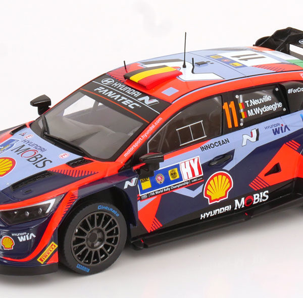 Hyundai i20 N Rally 1 Winner Central European Rally 2023 Neuville/Wydaeghe 1-18 Ixo Models