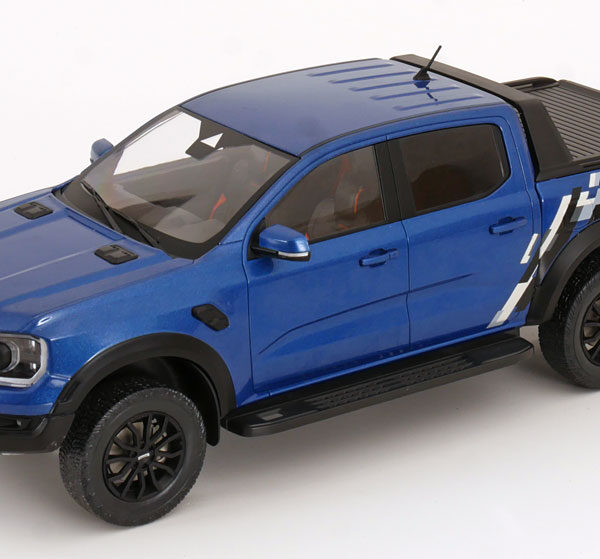 Ford Raptor Pick-Up 2023 Blauw Metallic 1:18 MCG Models