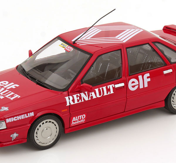 Renault 21 Turbo MK1 1988 "Record Sur Glace" Rood / Wit 1-18 Solido