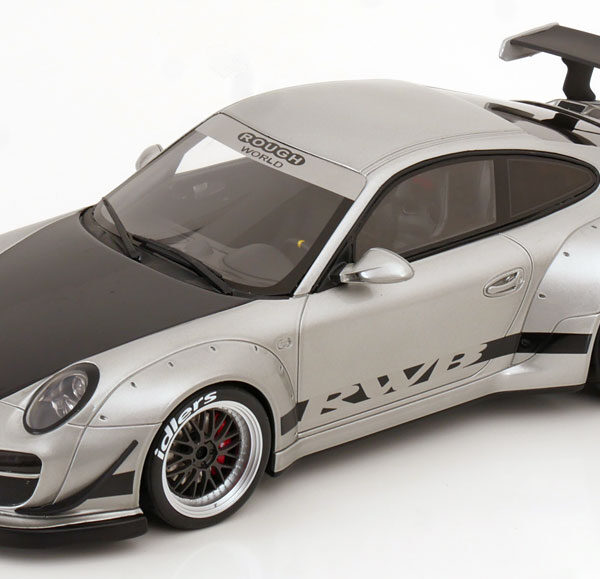 Porsche 911 (997) RWB "Abu Dhabi" 2024 Zilver / Zwart 1-18 GT Spirit Limited 1200 Pieces (Resin)