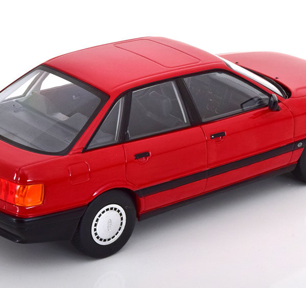 Audi 80 (B3) Limousine 1989 Rood 1-18 Triple 9 Collection