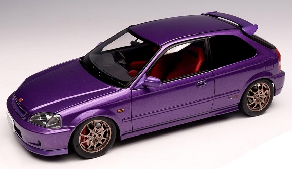 Honda Civic 1999 (EK9) Type R Customized ( Including Additional Engine Block) Purple 1:18 Motorhelix