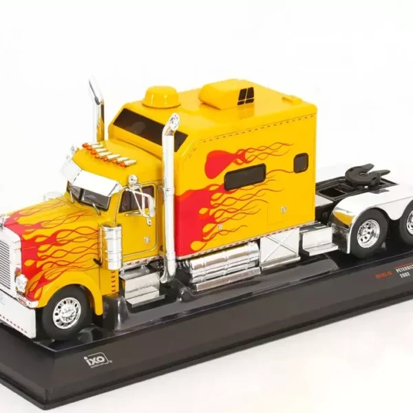 Peterbilt 379 Custom 2002 Geel / Rood 1/43 Ixo Models