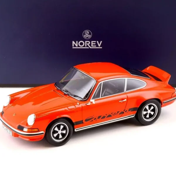 Porsche 911 2.7 Carrera RS 1973 Blood Orange & Black 1:18 Norev Limited 300 Pieces