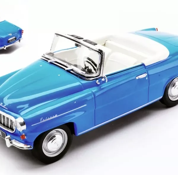 Skoda Felicia Cabriolet 1959 Blauw 1-24 Whitebox