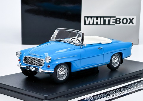 Skoda Felicia Cabriolet 1959 Blauw 1-24 Whitebox