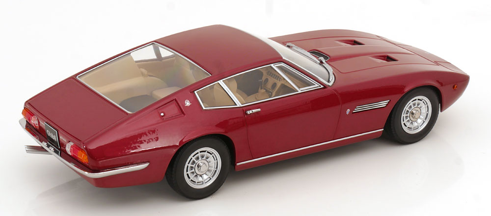 Maserati Ghibli Coupe 1969 Rood Metallic 1-18 KK-Scale (Metaal