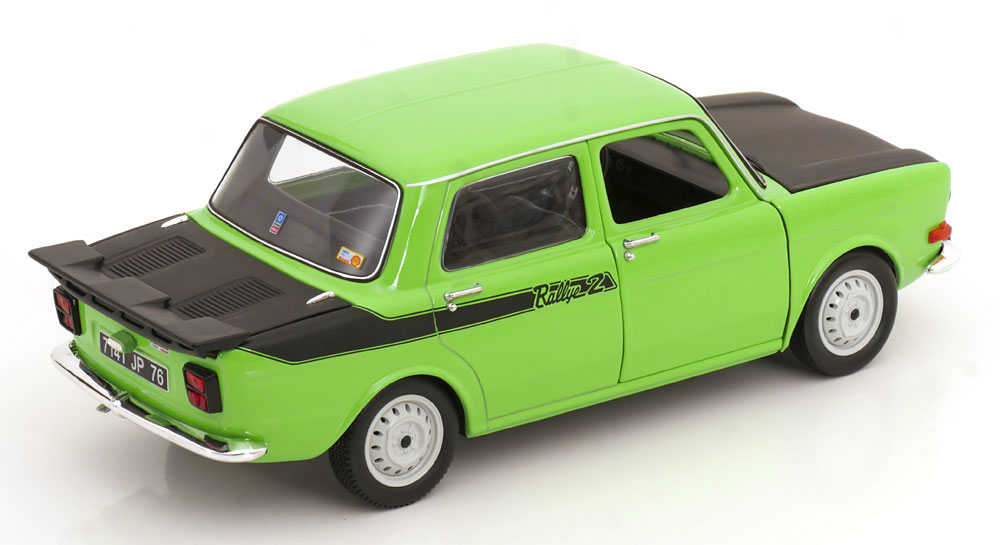 Modèle réduit Simca 1000 Rallye 2 1976 Racing Vert 1/18 | Norev