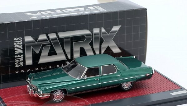 Cadillac Fleetwood Sixty Brougham 1972 Groen Metallic 1-43 Matrix Scale Models (Resin)