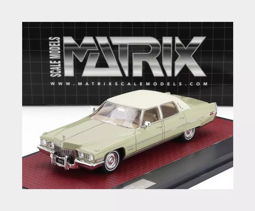 Cadillac Fleetwood Sixty Brougham 1972 White / Beige 1-43 Matrix Scale Models (Resin)