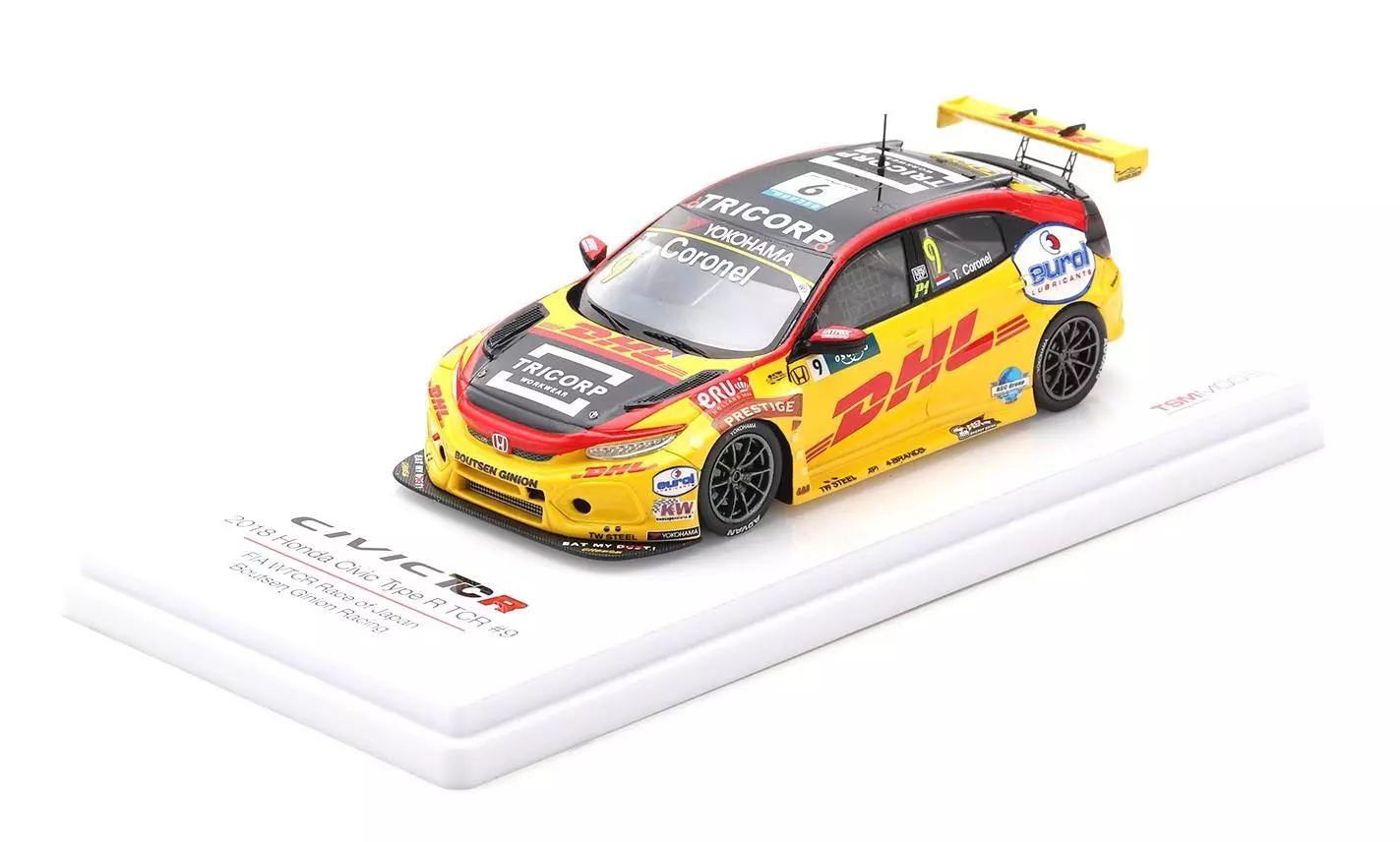 Honda Civic Type R TCR #9 FIA WTCR Race of Japan 2018 "Boutsen Ginion Racing" T. Coronel 1:43 Truescale Models (Resin)