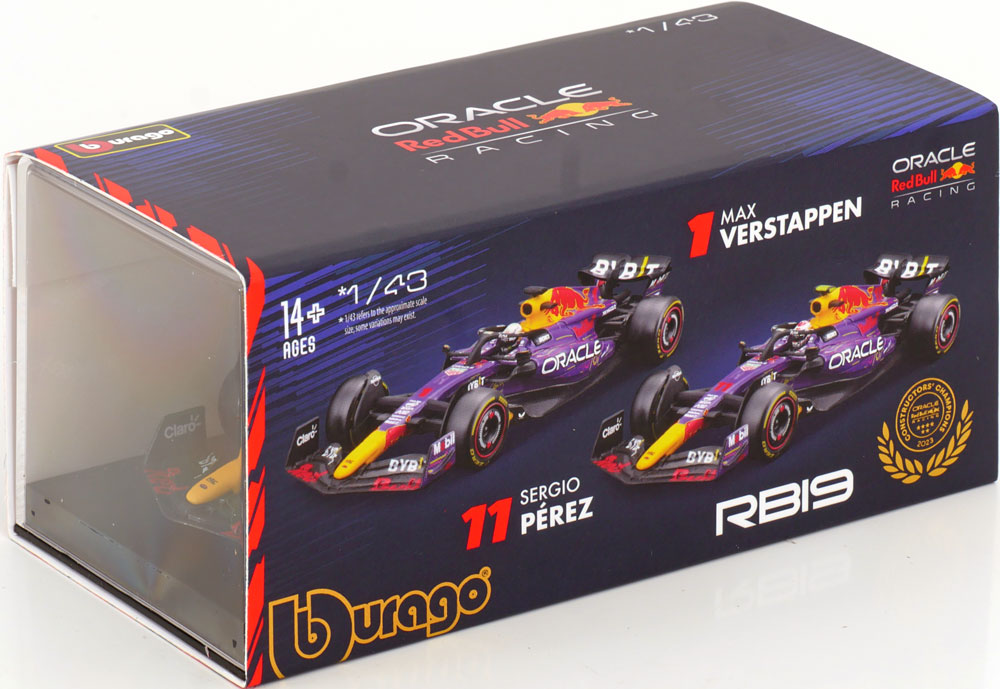 Oracle Red Bull Racing #1 RB19 GP Las Vegas (USA) 2023 World Champion Max Verstappen 1-43 Burago Racing Series