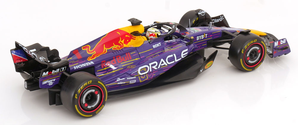 Oracle Red Bull Racing RB19 Nr#1 GP USA (Las Vegas) 2023 World Champion Max Verstappen 1-18 Burago Racing Series