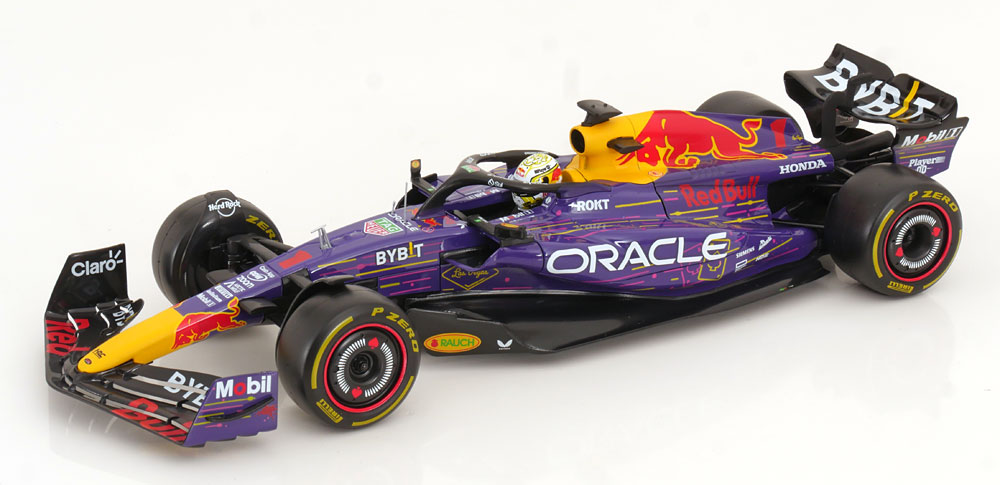 Oracle Red Bull Racing RB19 Nr#1 GP USA (Las Vegas) 2023 World Champion Max Verstappen 1-18 Burago Racing Series