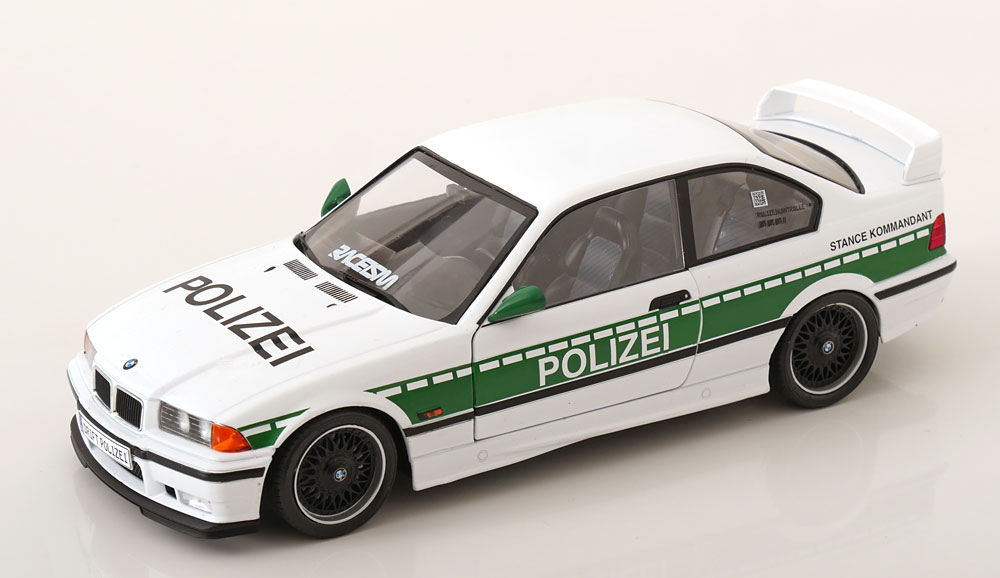 BMW M3 (E36) 1991 "Works Drift Polizei" Wit / Groen 1-18 Solido