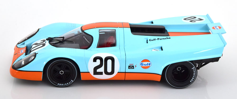 Porsche 917K No.20, 24Hrs Le Mans 1970 "Gulf" Siffert/Redman 1-18 KK-Scale (Metaal)