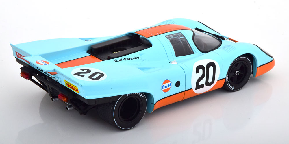 Porsche 917K No.20, 24Hrs Le Mans 1970 "Gulf" Siffert/Redman 1-18 KK-Scale (Metaal)