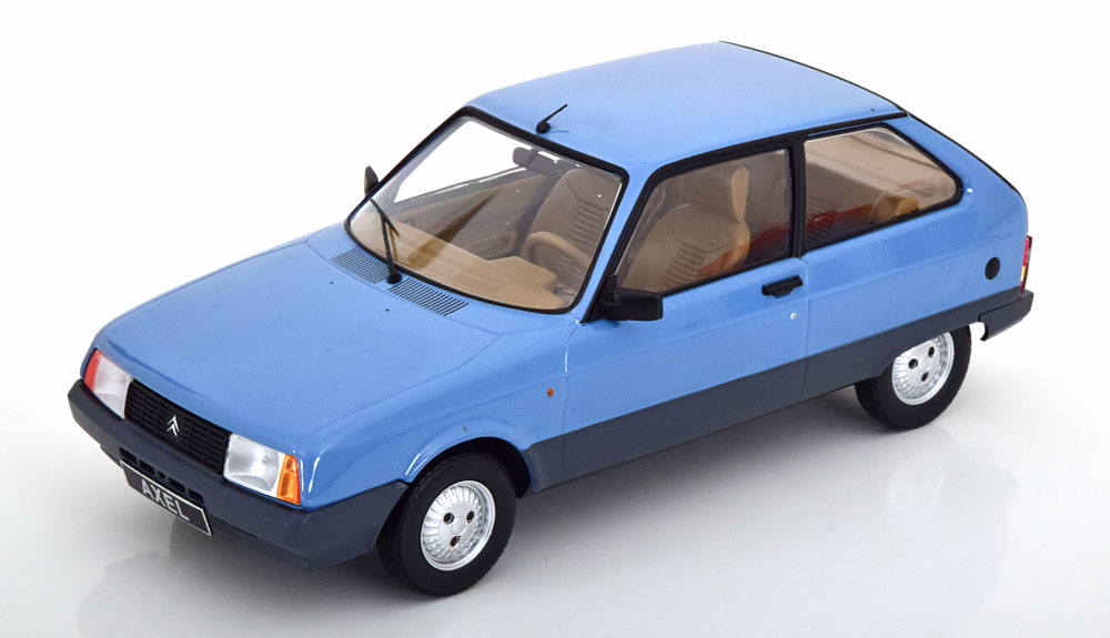Citroen Axel 12 TRS 1990 Blauw / Grijs 1-18 Triple 9 Collection