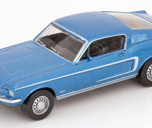Ford Mustang GT Fastback 1968 Blauw 1-43 Norev Jet Car
