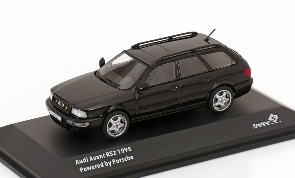 Audi Avant RS2 1995 "Powered by Porsche" Zwart 1-43 Solido