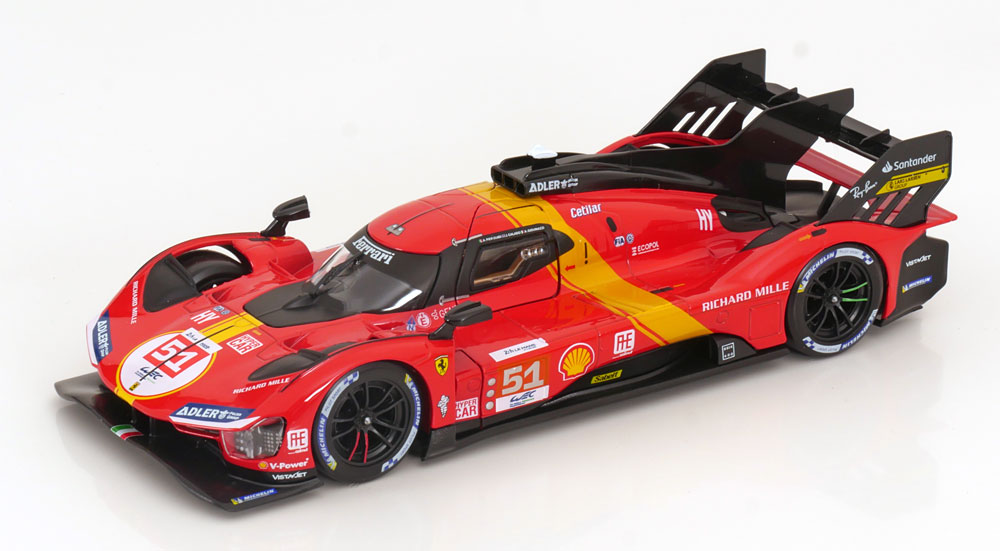 Bouwdoos Ferrari 499P #51 Winner 24Hrs Le Mans 2023 Guidi/Calado/Giovinazzi 1-24 Burago (Metaal)