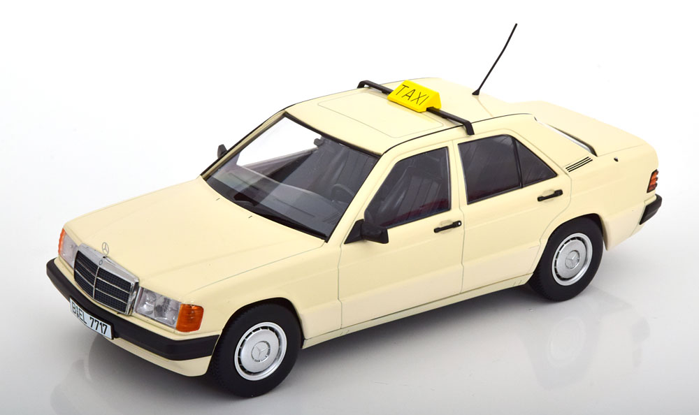 Mercedes-Benz 190 (W201) 1993 "Taxi" Beige 1-18 Triple 9 Collection