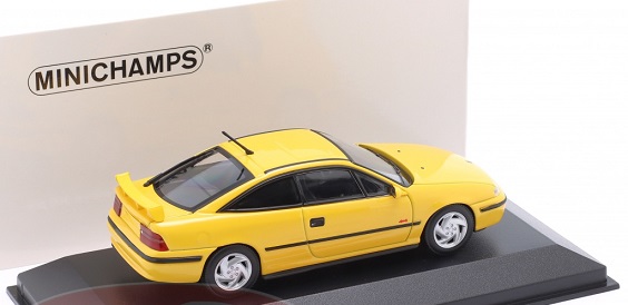 Opel Calibra Turbo 4x4 1989 Geel 1:43 Minichamps Limited 500 Pieces