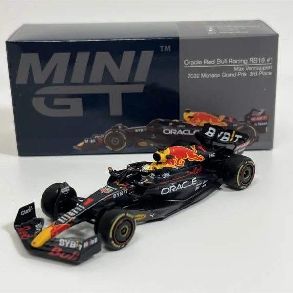 Oracle Red Bull Racing RB18 #1 3rd place Monaco GP 2022 Max Verstappen 1-64 Mini GT