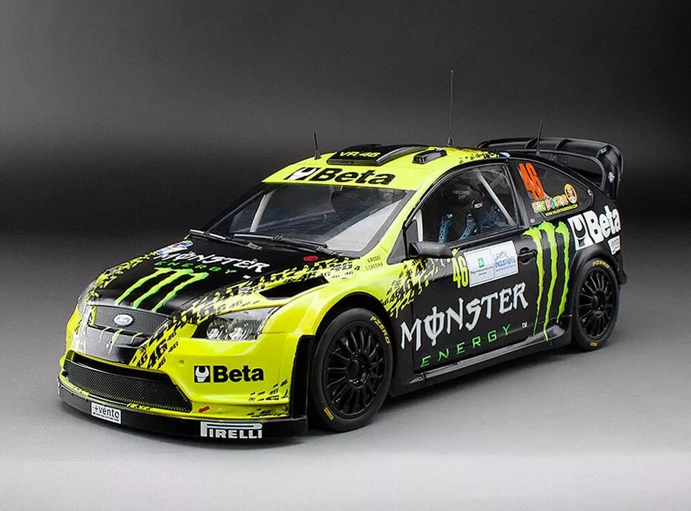 Ford Focus RS WRC #46 Monza Rally Show 2009 "Monster" Valentino Rossi 1:18 Sun Star Limited 999 Pieces