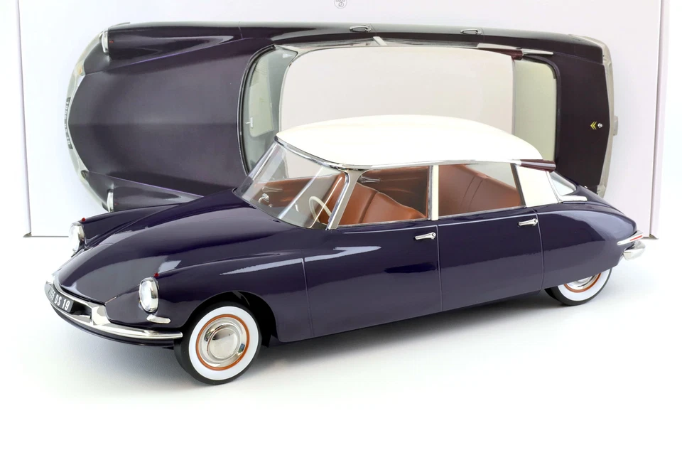 Citroen DS 19 1955 Purple & Champagne 1:12 Norev