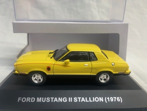 Ford Mustang II Stallion 1976 Geel 1-43 Ixo Models ( Made for the Mustang Garage )