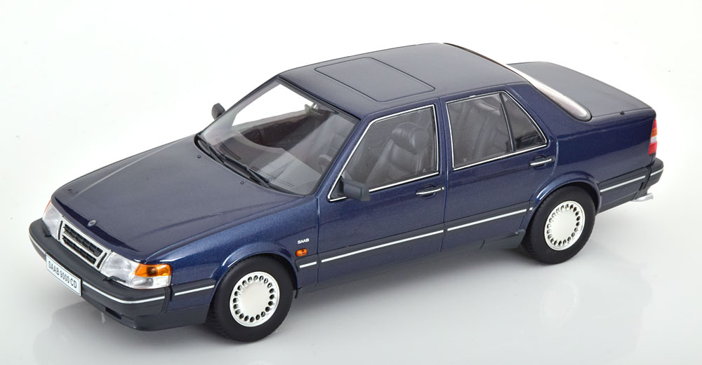 Saab 9000 CD 1990 Donkerblauw Metallic 1-18 Triple 9 Collection