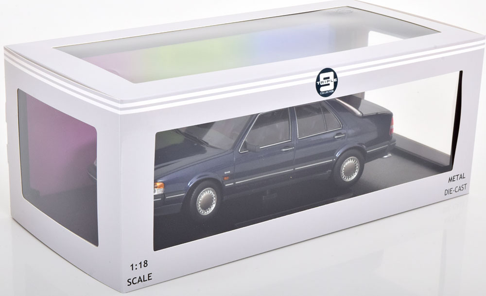 Saab 9000 CD 1990 Donkerblauw Metallic 1-18 Triple 9 Collection