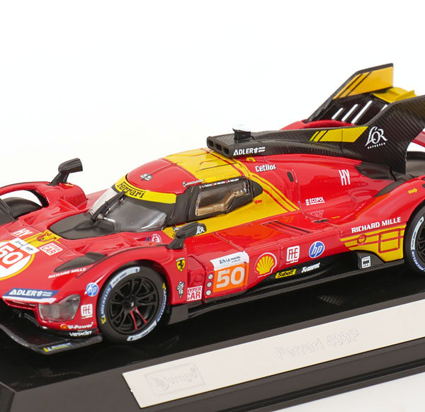 Ferrari 499P #50 Winner 24Hrs Le Mans 2024 (inkl. Vitrine) Fuoco/Molina/Nielsen 1-43 Burago Signature Racing Series
